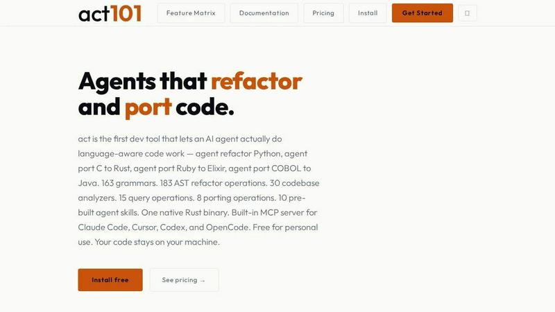 act101 application interface and features