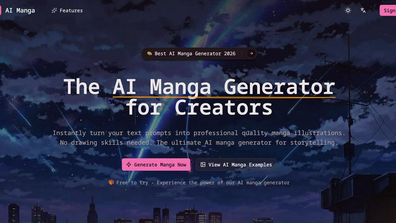 AI Manga Generator - product for productivity