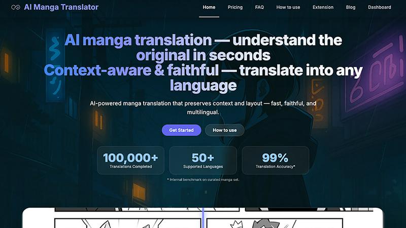 AI Manga Translator - product for productivity