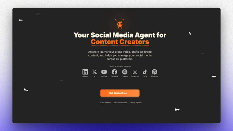 Antwork application interface and features