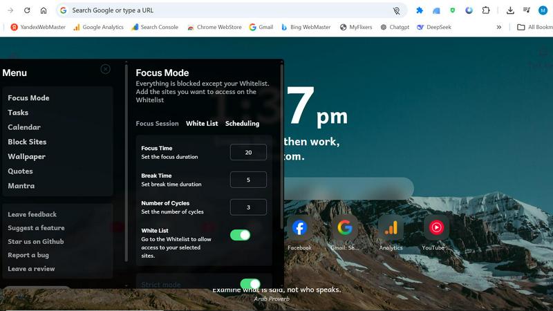 Ashdeck application interface and features