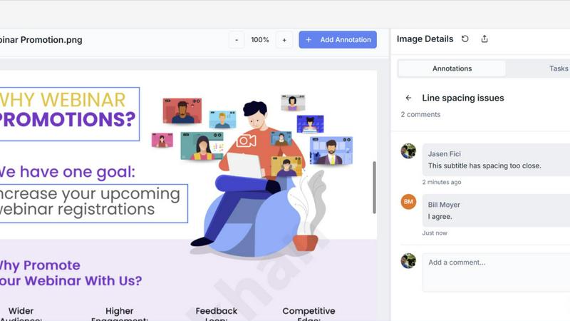 Boast Image application interface and features