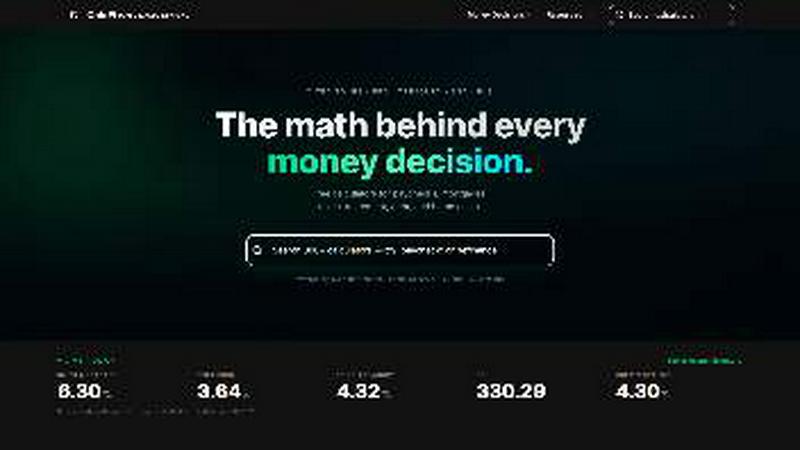 CalcFi application interface and features
