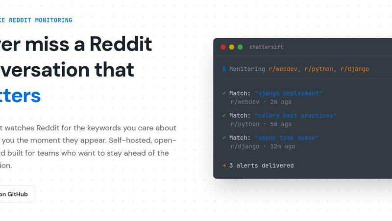 ChatterSift application interface and features