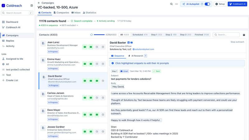 Coldreach screenshot