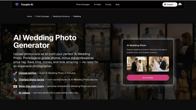 Couple AI application interface and features