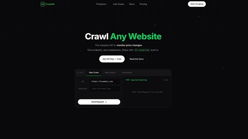 Crawlkit application interface and features