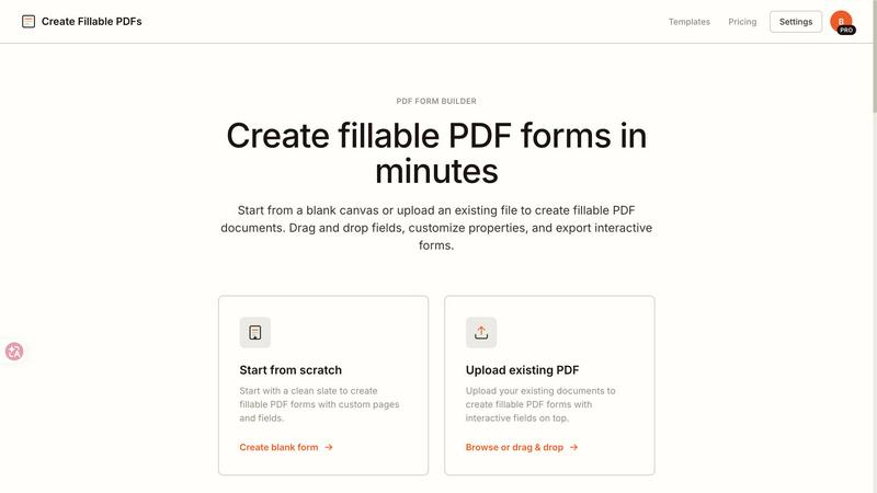 Create Fillable PDF Forms Online - product for Productivity & Management