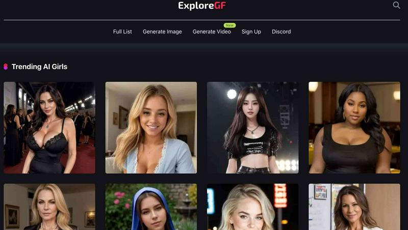 ExploreGF application interface and features
