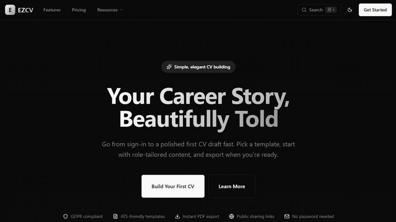 EZCV - product for Career & Jobs