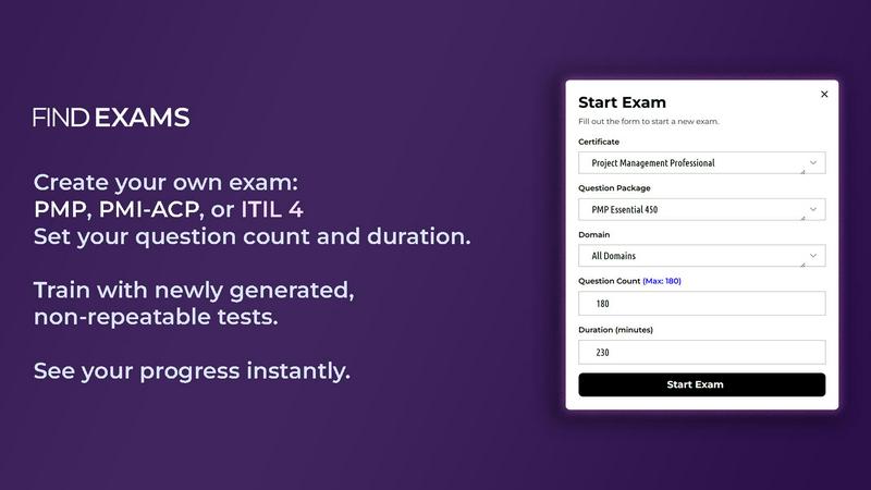 FindExams application interface and features