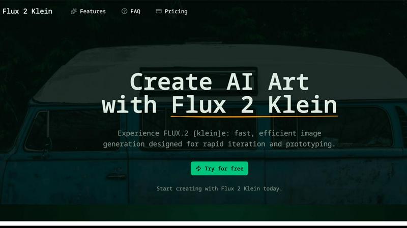 Flux 2 Klein application interface and features