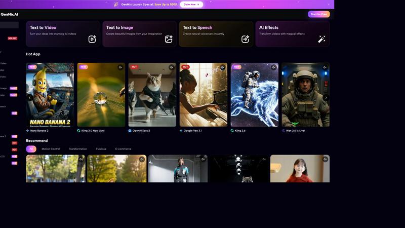 GenMix application interface and features