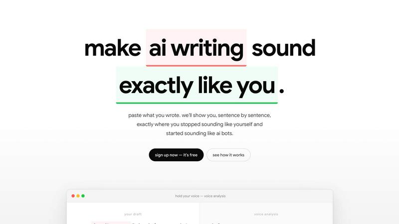 Hold Your Voice application interface and features