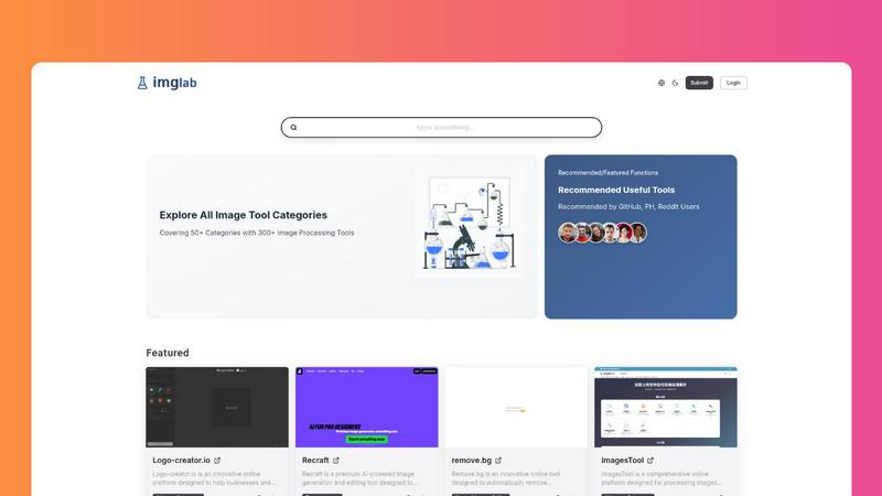 imglab application interface and features