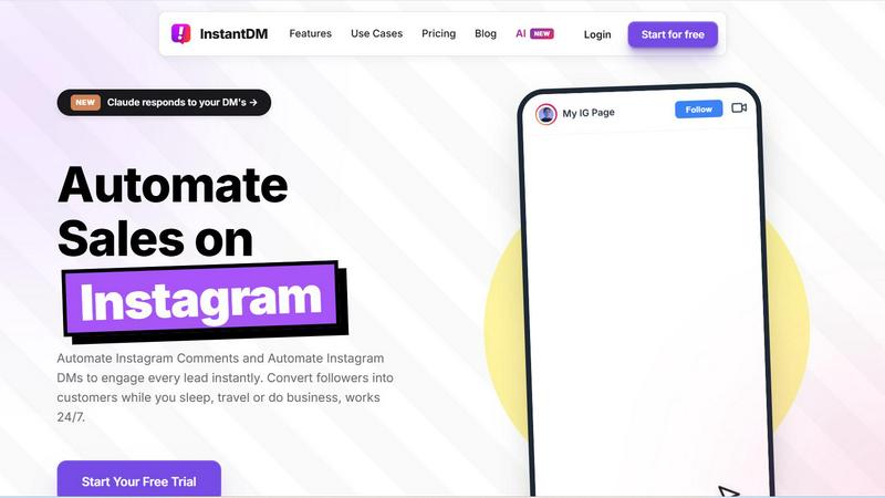 InstantDM application interface and features