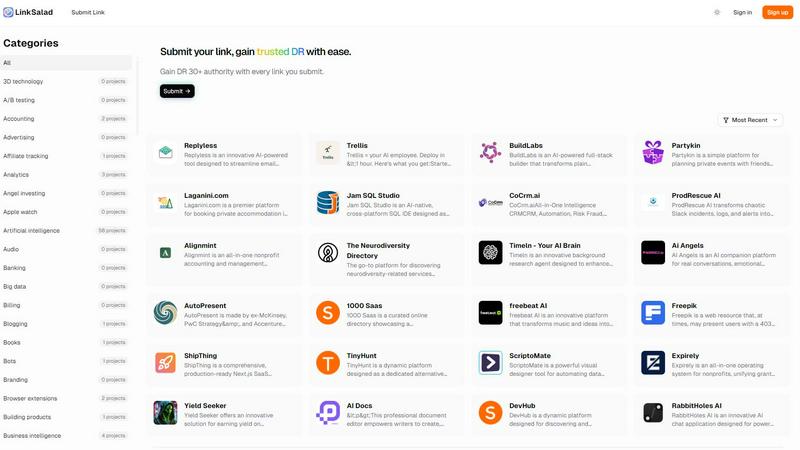 LinkSalad - product for Marketing