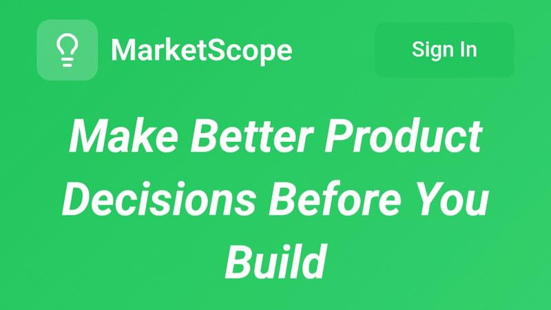 MarketScope - product for Analytics & Data