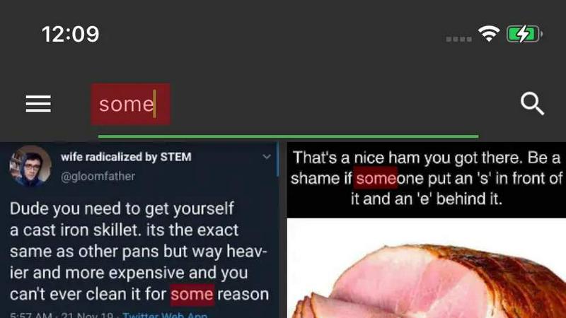 Meme Library application interface and features