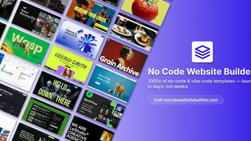 No Code Website Builder - product for No Code & Low Code