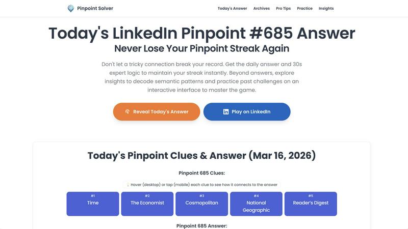 Pinpoint Solver screenshot