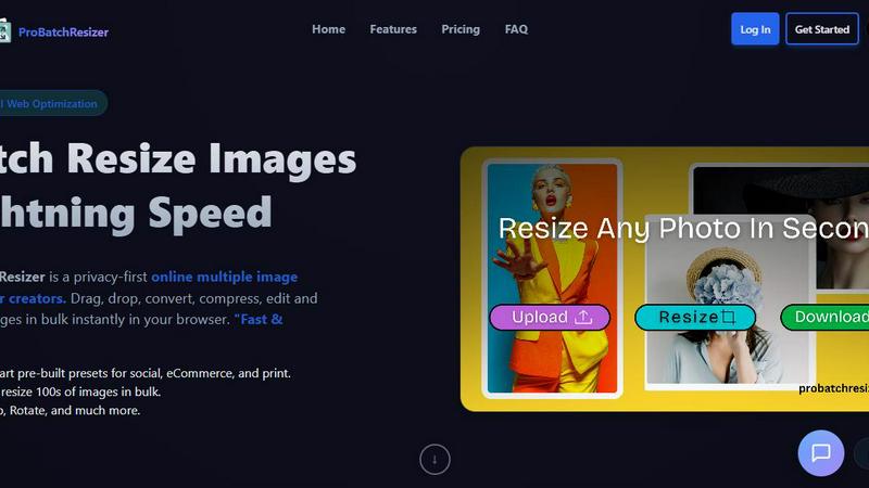 Pro Batch Resizer application interface and features