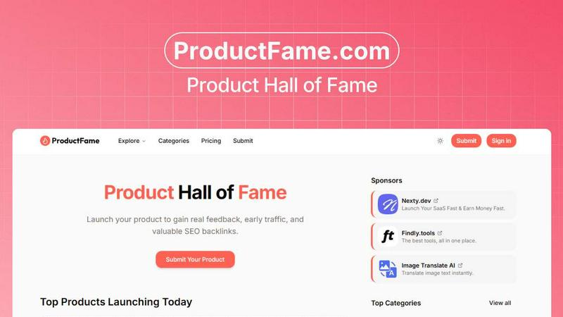 ProductFame screenshot