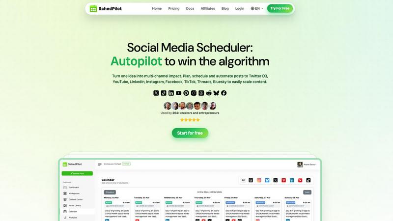 SchedPilot application interface and features