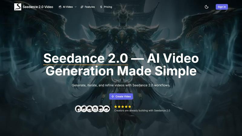 Seedance 2.0 AI Video Generator - product for productivity