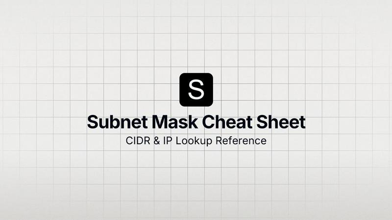 Subnet Mask Cheat Sheet - product for productivity