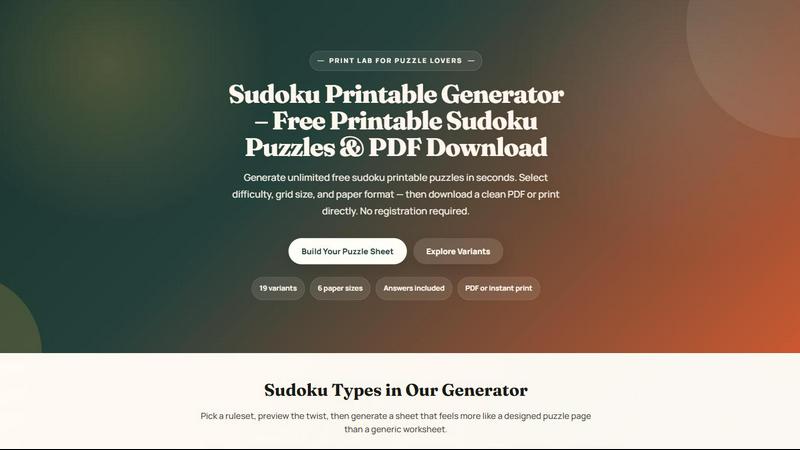 Sudoku Printable - product for Education & Learning
