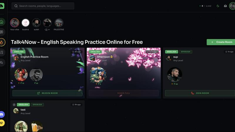 Talk4Now application interface and features