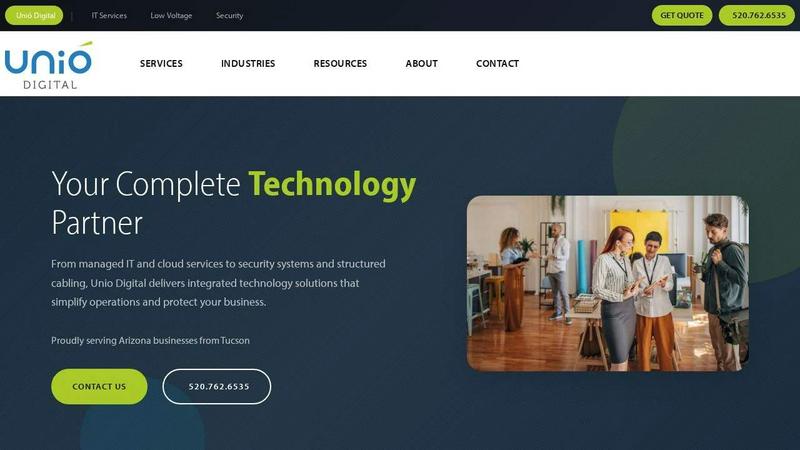 Unio Digital application interface and features