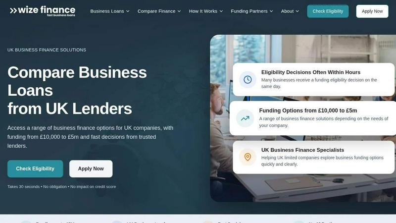 Wize Finance Eligibility Check application interface and features