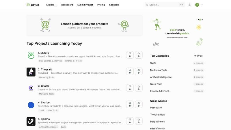 aat.ee application interface and features