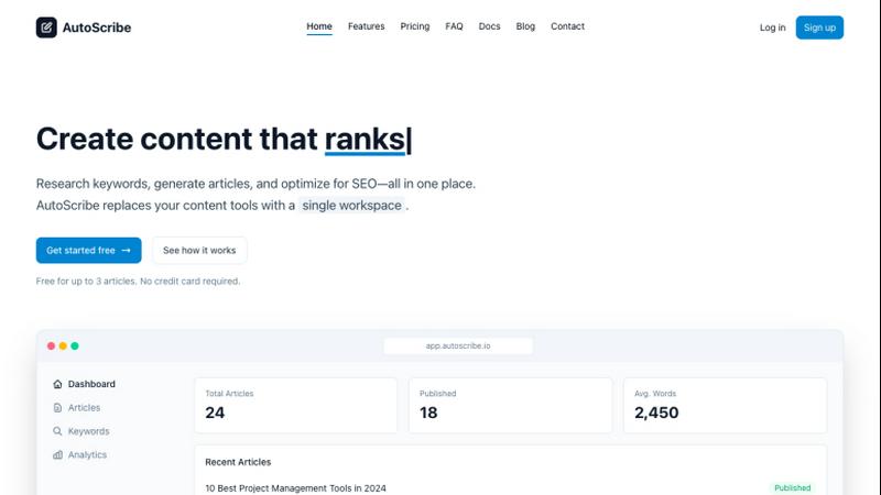 AutoScribe - product for productivity