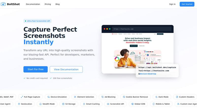BoltShot application interface and features