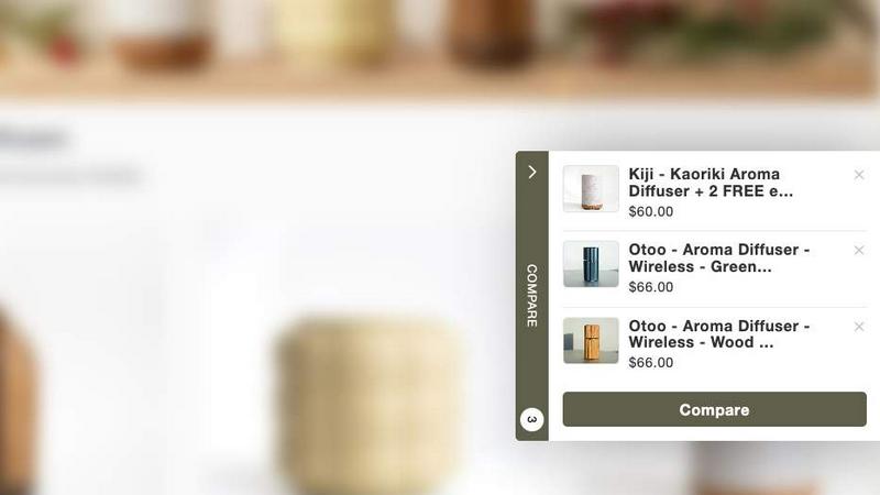 Smart Comparison Widget application interface and features