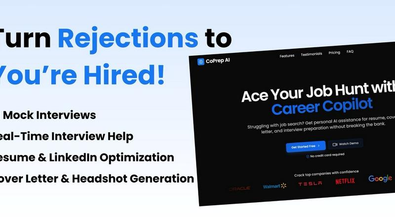 CoPrep AI application interface and features