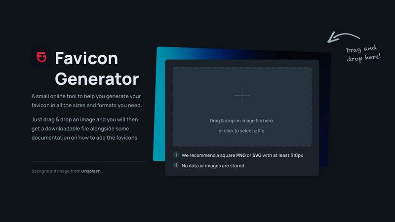 Favicon Generator application interface and features