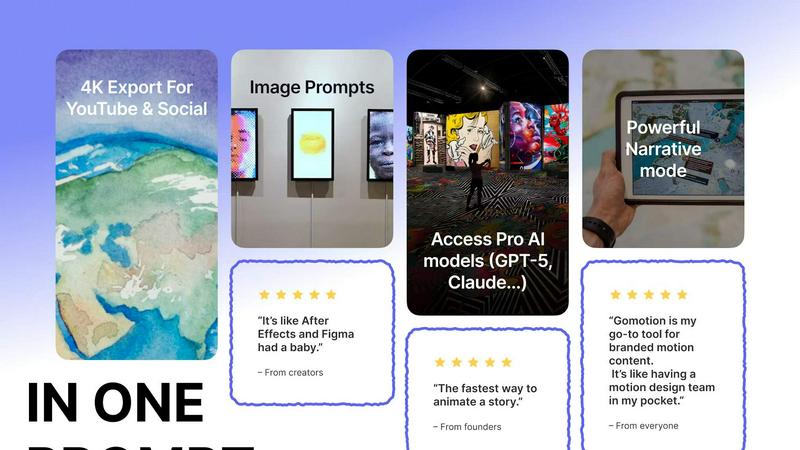 Gomotion application interface and features