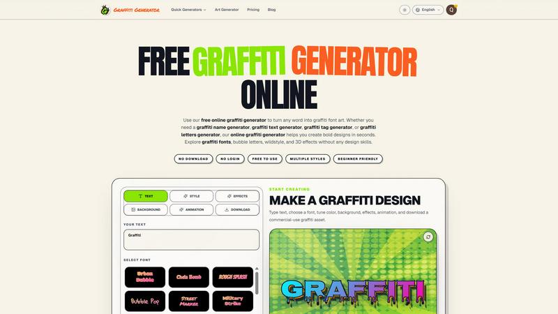 Graffiti Generator  - product for Image Generation