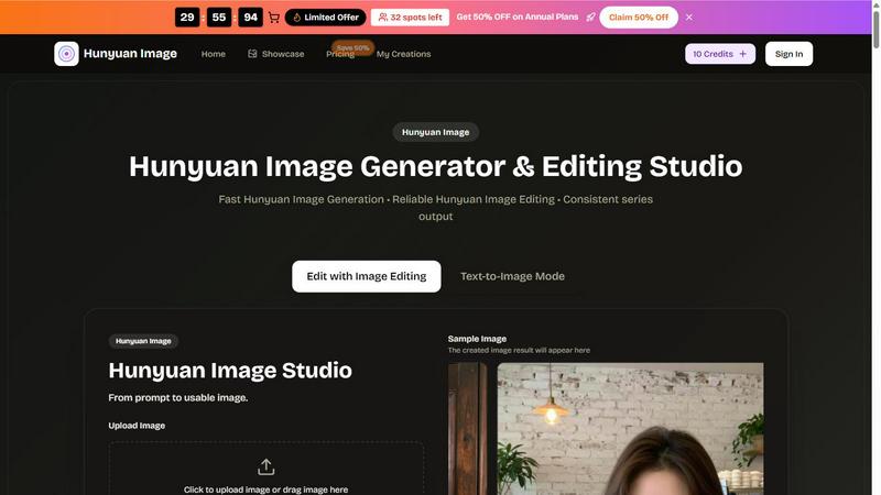 Hunyuan Image application interface and features