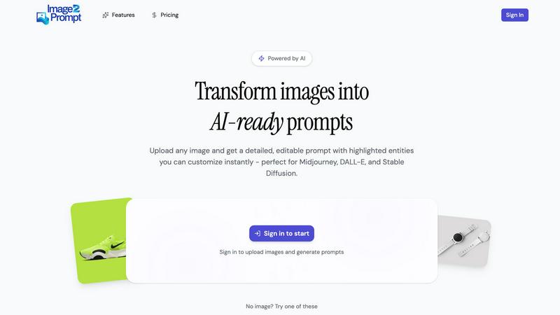Image2Prompt - product for productivity
