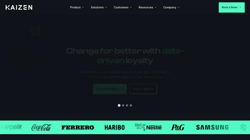 Kaizen Loyalty application interface and features