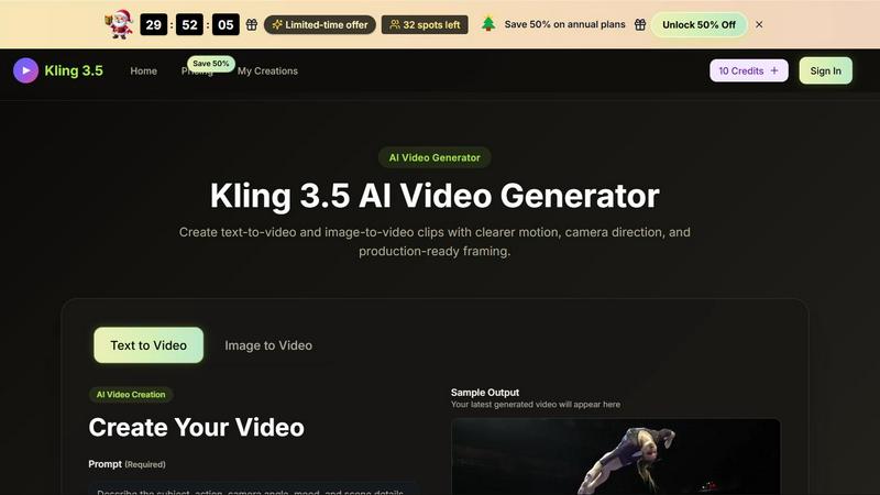 Kling 3.5 AI Video Generator