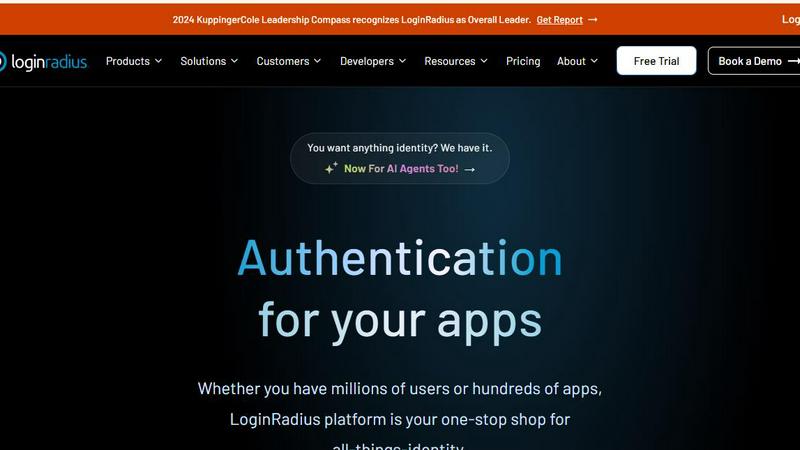 LoginRadius application interface and features