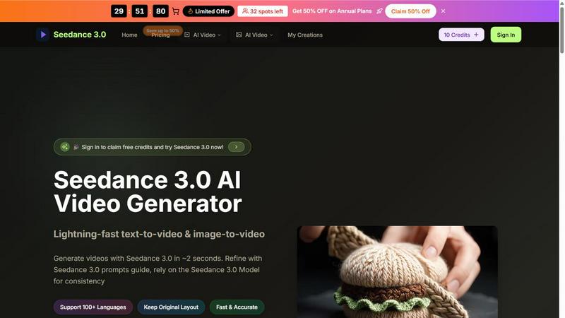 Seedance 3.0 AI Video Generator