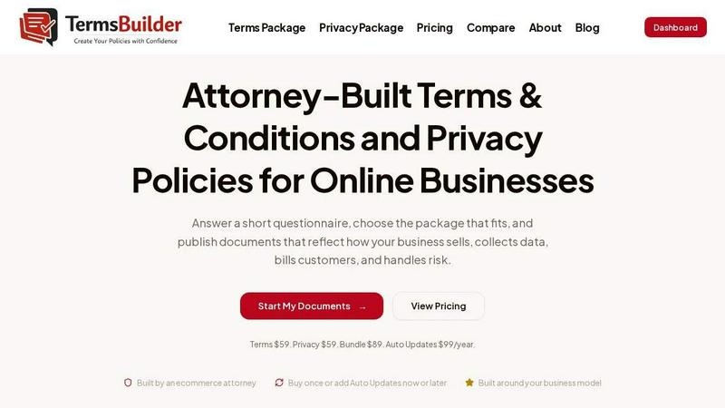 TermsBuilder - product for Legal