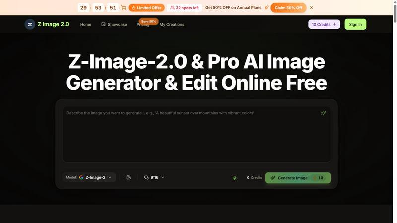Z-Image-2.0 AI Image Generator - product for Design Tools